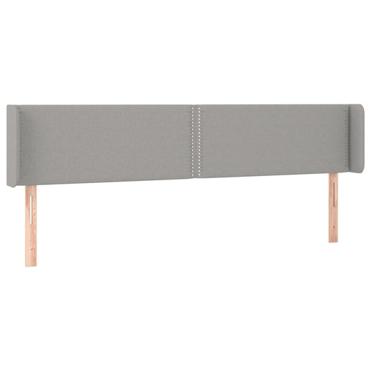 vidaXL Κεφαλάρι με Πτερύγια Ανοιχτό Γκρι 183x16x78/88 εκ. Υφασμάτινο