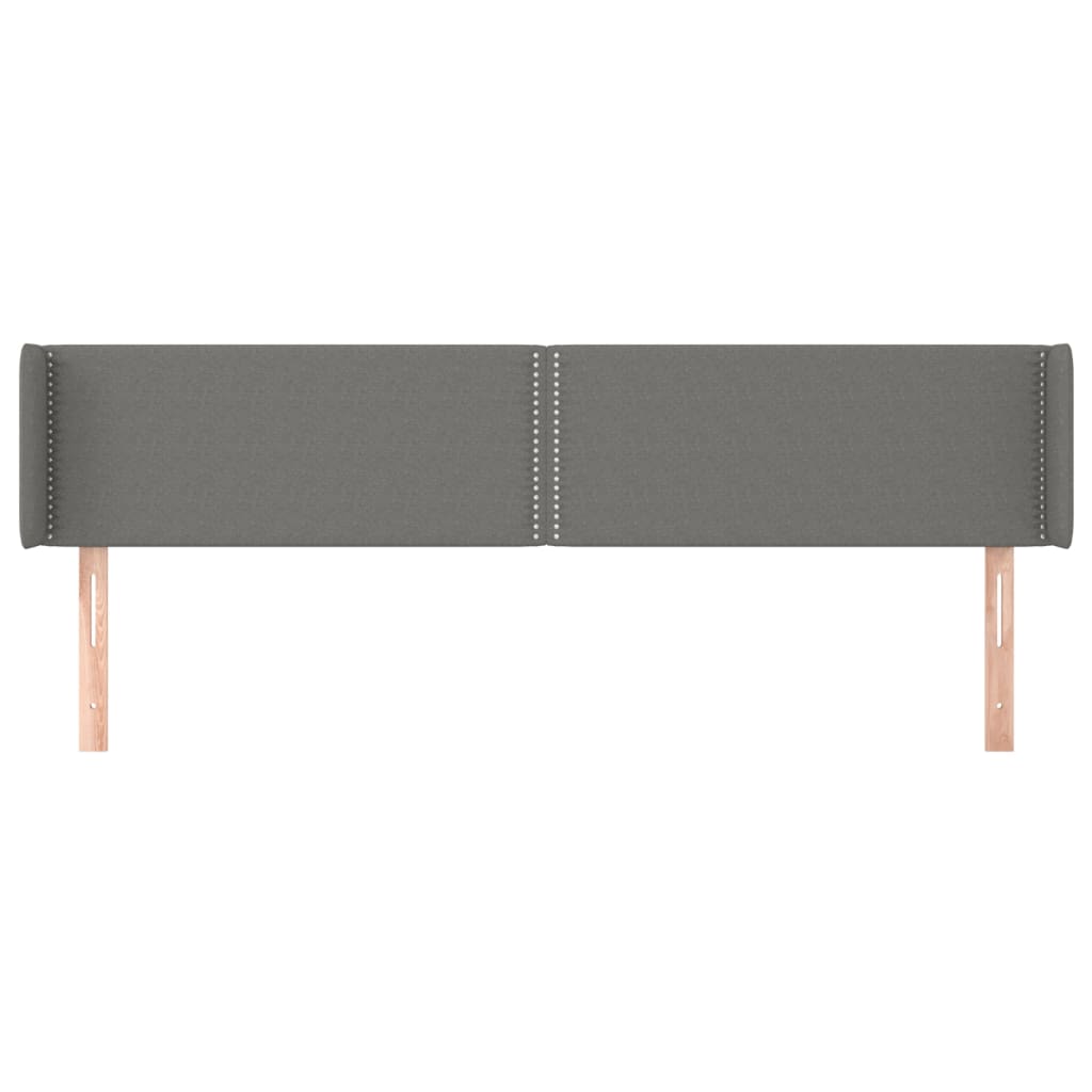 vidaXL Κεφαλάρι με Πτερύγια Σκούρο Γκρι 183x16x78/88 εκ. Υφασμάτινο