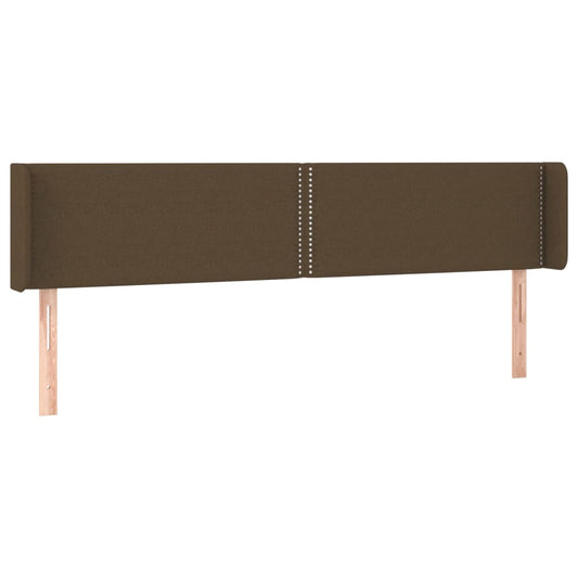 vidaXL Κεφαλάρι με Πτερύγια Σκούρο Καφέ 183x16x78/88 εκ. Υφασμάτινο