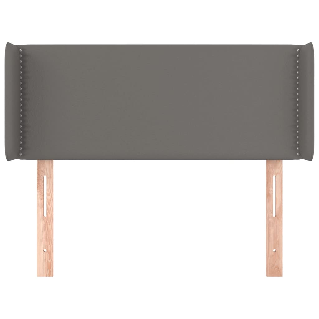 vidaXL Κεφαλάρι με Πτερύγια Γκρι 83x16x78/88 εκ. Συνθετικό Δέρμα