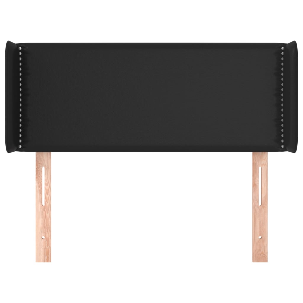 vidaXL Κεφαλάρι με Πτερύγια Μαύρο 103x16x78/88 εκ. Συνθετικό Δέρμα
