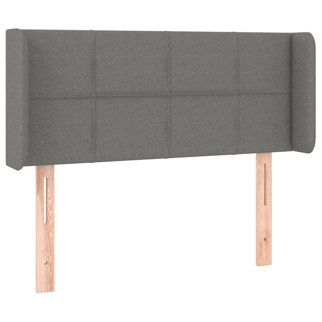 vidaXL Κεφαλάρι με Πτερύγια Σκούρο Γκρι 93x16x78/88 εκ. Υφασμάτινο