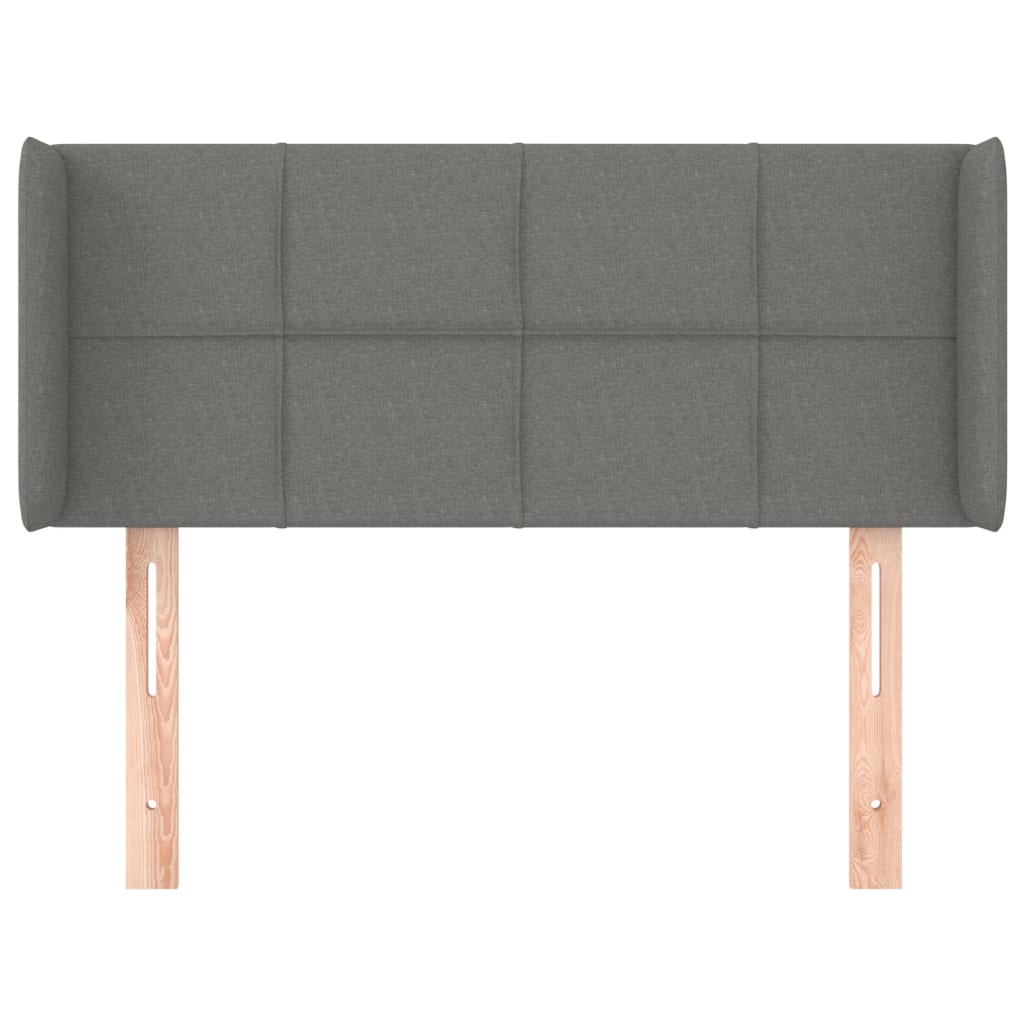vidaXL Κεφαλάρι με Πτερύγια Σκούρο Γκρι 93x16x78/88 εκ. Υφασμάτινο