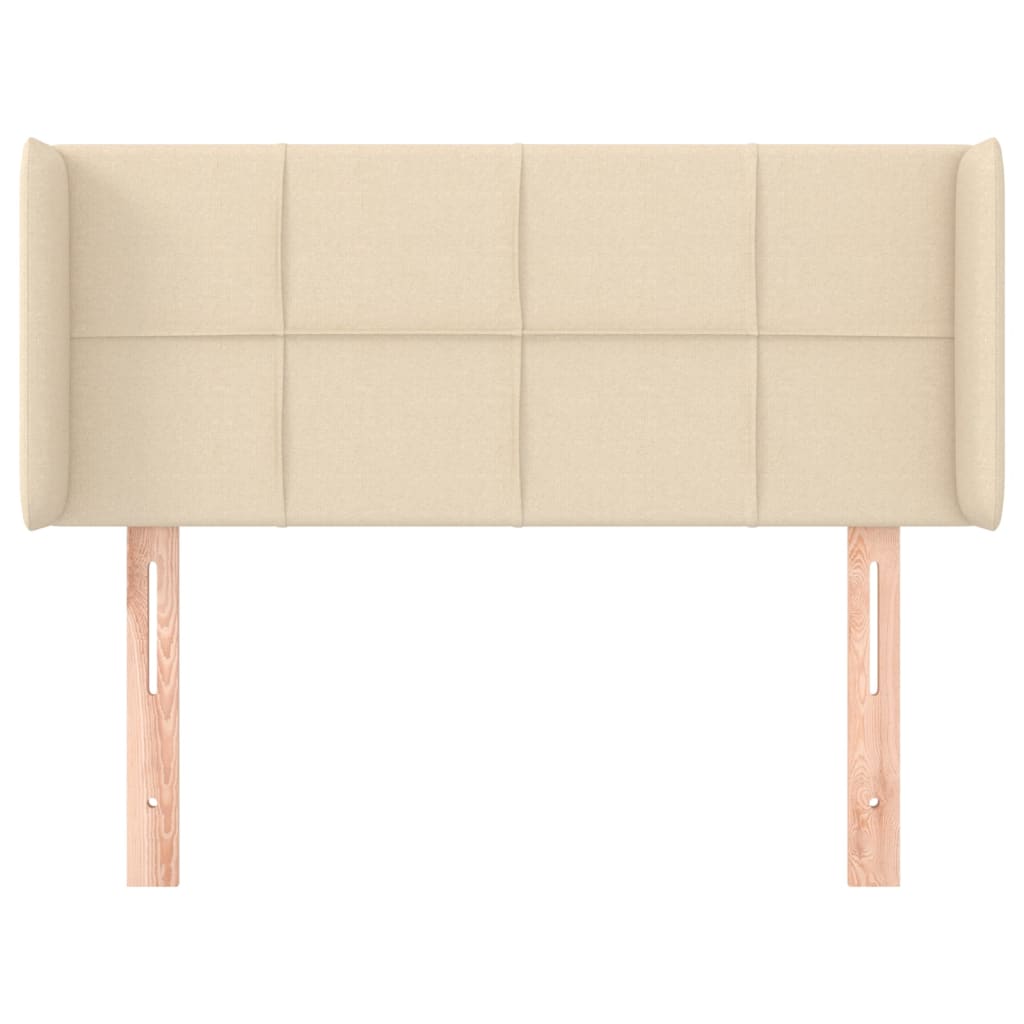 vidaXL Κεφαλάρι με Πτερύγια Κρεμ 103x16x78/88 εκ. Υφασμάτινο