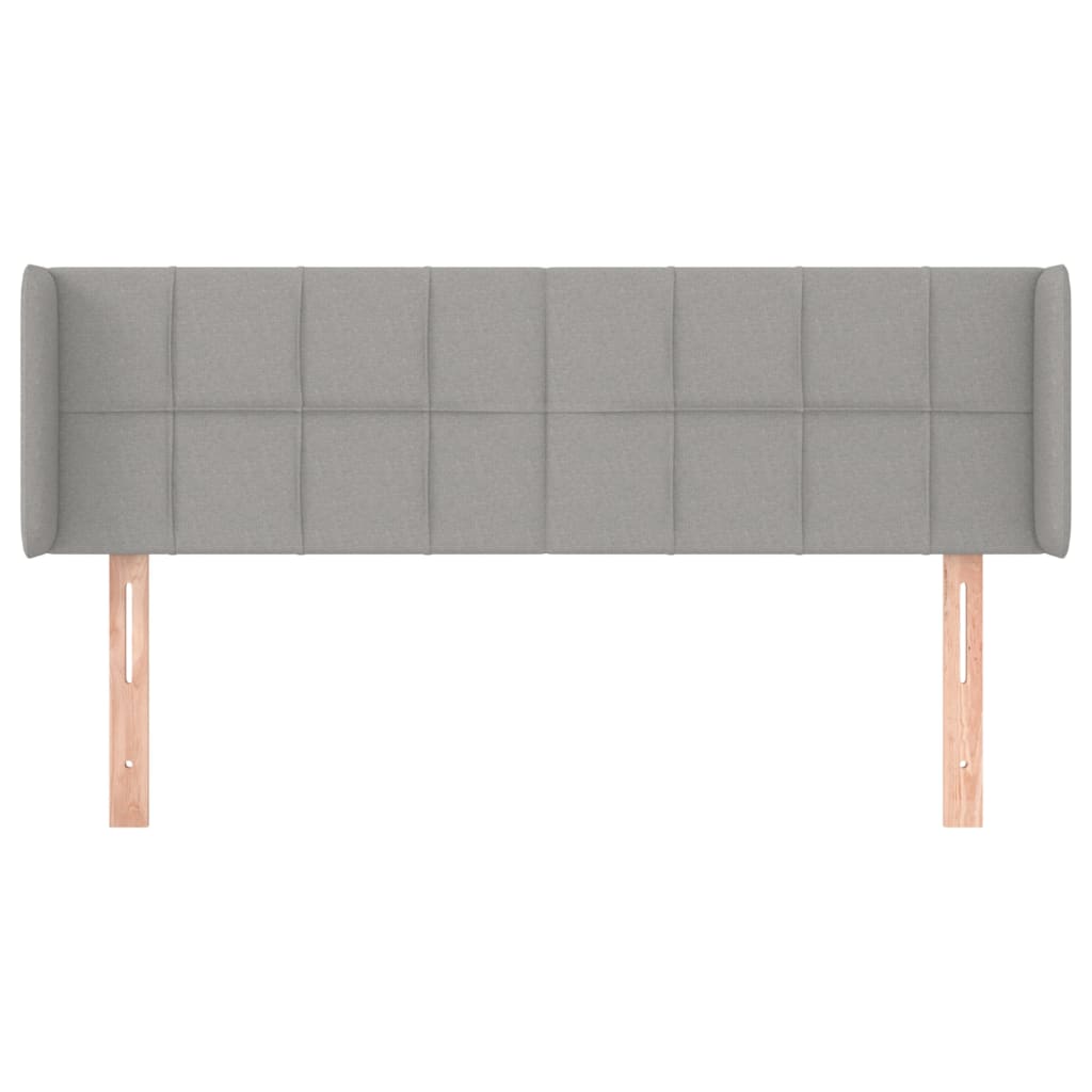 vidaXL Κεφαλάρι με Πτερύγια Ανοιχτό Γκρι 147x16x78/88 εκ. Υφασμάτινο