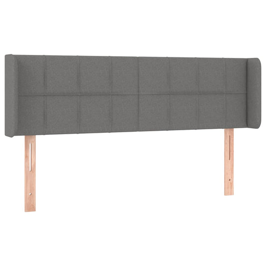 vidaXL Κεφαλάρι με Πτερύγια Σκούρο Γκρι 147x16x78/88 εκ. Υφασμάτινο