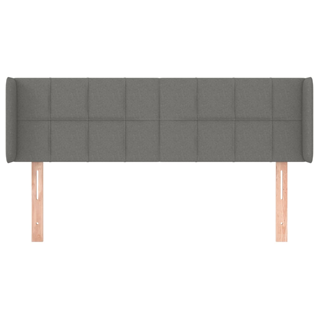 vidaXL Κεφαλάρι με Πτερύγια Σκούρο Γκρι 147x16x78/88 εκ. Υφασμάτινο