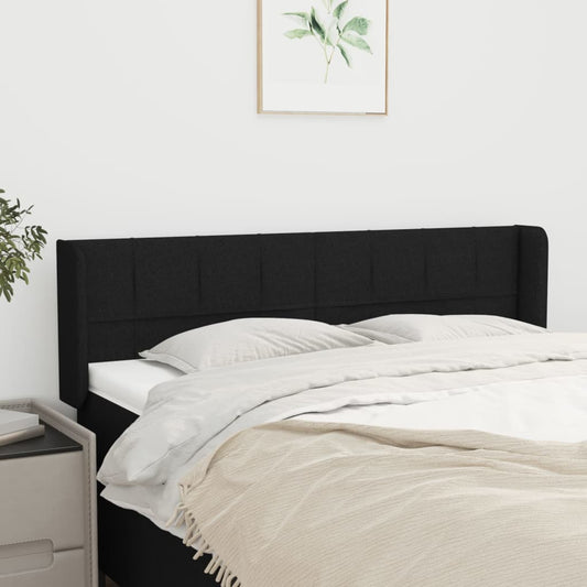 vidaXL Κεφαλάρι με Πτερύγια Μαύρο 147x16x78/88 εκ. Υφασμάτινο
