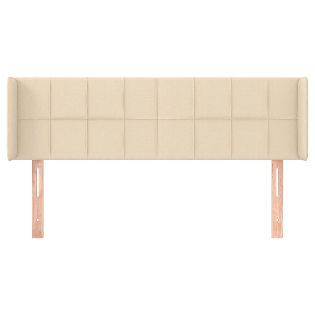vidaXL Κεφαλάρι με Πτερύγια Κρεμ 147x16x78/88 εκ. Υφασμάτινο