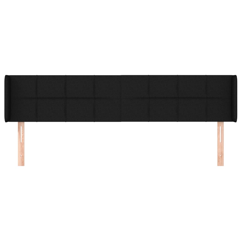 vidaXL Κεφαλάρι με Πτερύγια Μαύρο 163x16x78/88 εκ. Υφασμάτινο