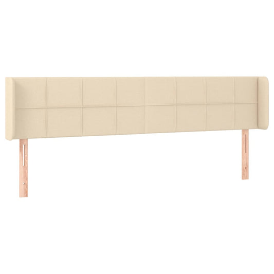 vidaXL Κεφαλάρι με Πτερύγια Κρεμ 183x16x78/88 εκ. Υφασμάτινο