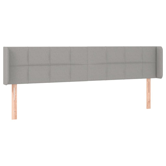 vidaXL Κεφαλάρι με Πτερύγια Ανοιχτό Γκρι 203x16x78/88 εκ. Υφασμάτινο