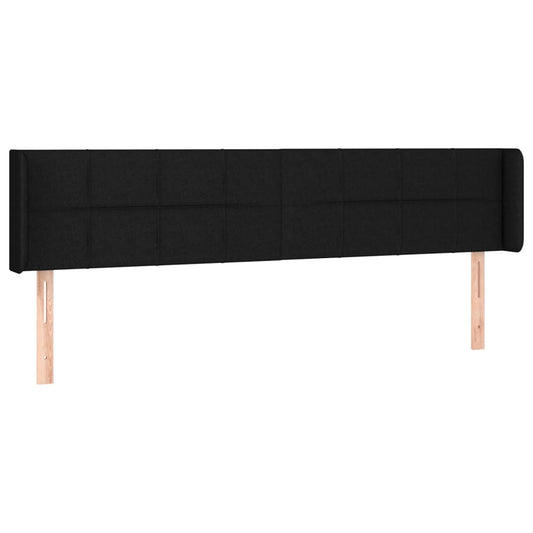 vidaXL Κεφαλάρι με Πτερύγια Μαύρο 203x16x78/88 εκ. Υφασμάτινο