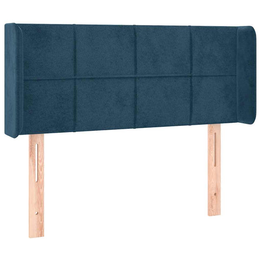 vidaXL Κεφαλάρι με Πτερύγια Σκούρο Μπλε 83x16x78/88 εκ. Βελούδινο
