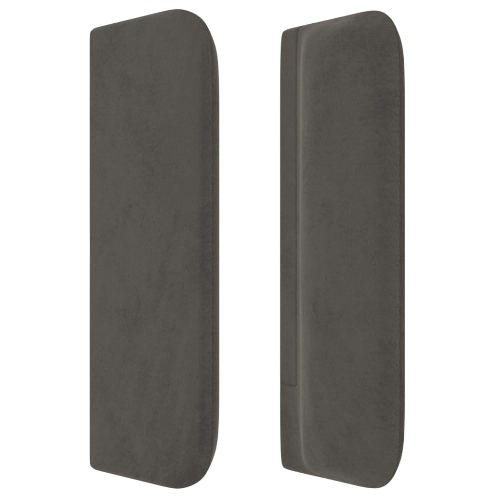vidaXL Κεφαλάρι με Πτερύγια Σκούρο Γκρι 93x16x78/88 εκ. Βελούδινο