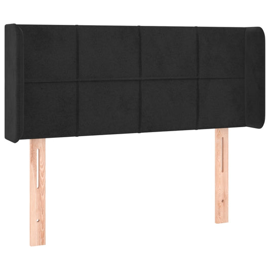 vidaXL Κεφαλάρι με Πτερύγια Μαύρο 93x16x78/88 εκ. Βελούδινο