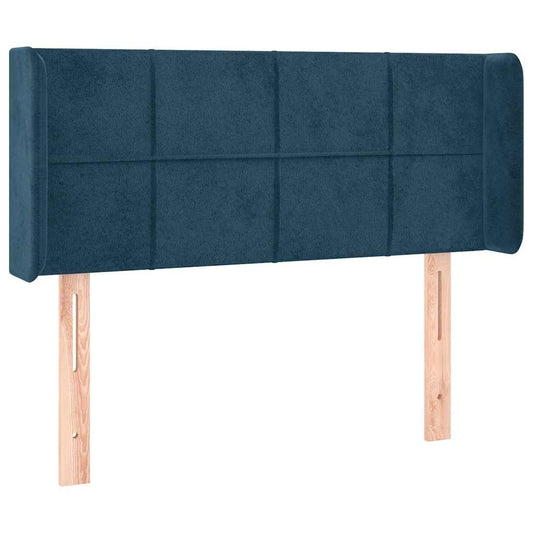 vidaXL Κεφαλάρι με Πτερύγια Σκούρο Μπλε 93x16x78/88 εκ. Βελούδινο