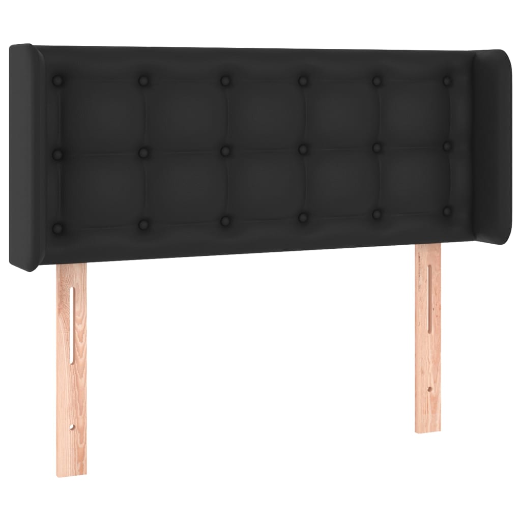vidaXL Κεφαλάρι με Πτερύγια Μαύρο 83x16x78/88 εκ. Συνθετικό Δέρμα