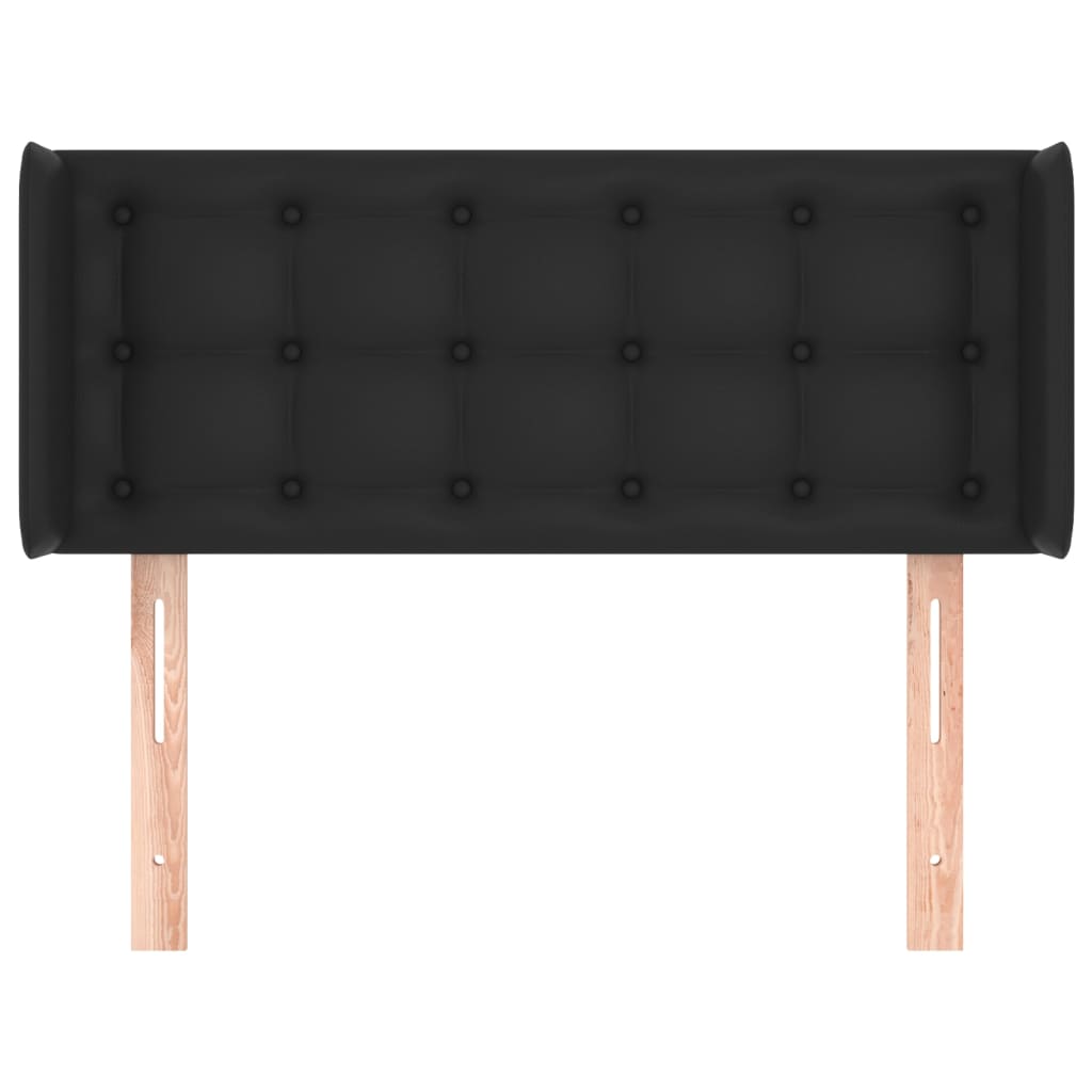 vidaXL Κεφαλάρι με Πτερύγια Μαύρο 83x16x78/88 εκ. Συνθετικό Δέρμα