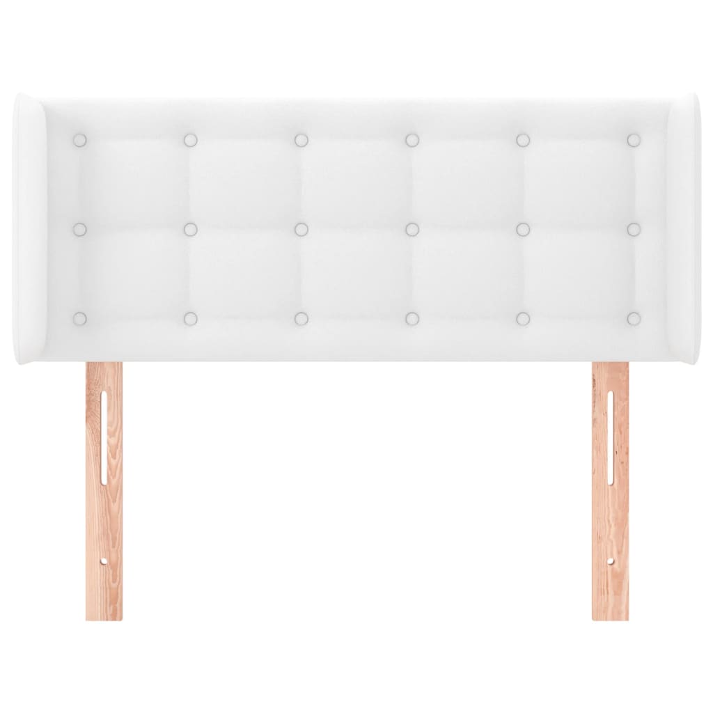 vidaXL Κεφαλάρι με Πτερύγια Λευκό 83x16x78/88 εκ. Συνθετικό Δέρμα