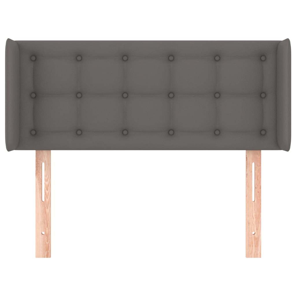 vidaXL Κεφαλάρι με Πτερύγια Γκρι 83x16x78/88 εκ. Συνθετικό Δέρμα