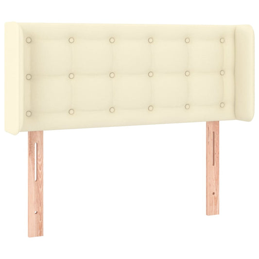 vidaXL Κεφαλάρι με Πτερύγια Κρεμ 93x16x78/88 εκ. Συνθετικό Δέρμα