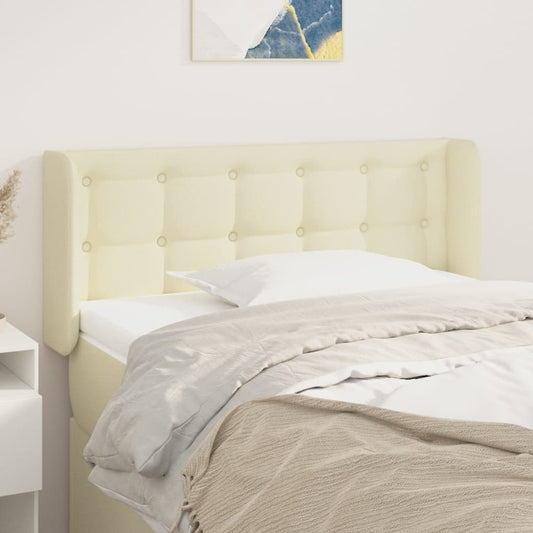 vidaXL Κεφαλάρι με Πτερύγια Κρεμ 93x16x78/88 εκ. Συνθετικό Δέρμα