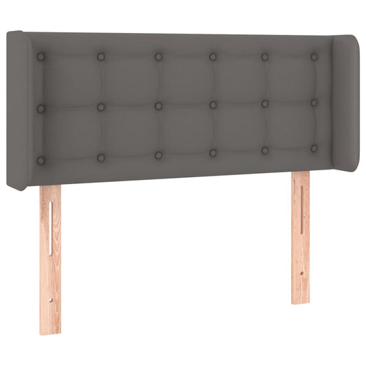 vidaXL Κεφαλάρι με Πτερύγια Γκρι 93x16x78/88 εκ. Συνθετικό Δέρμα
