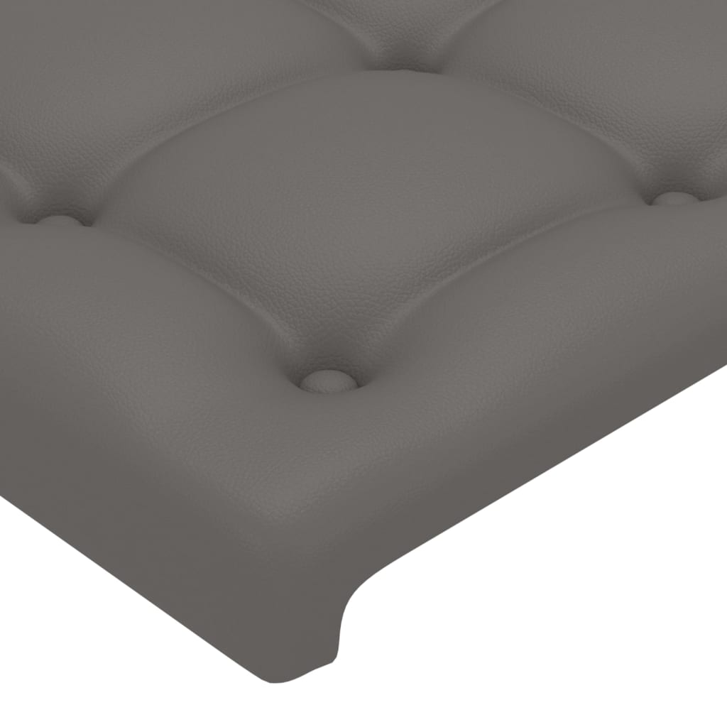 vidaXL Κεφαλάρι με Πτερύγια Γκρι 93x16x78/88 εκ. Συνθετικό Δέρμα