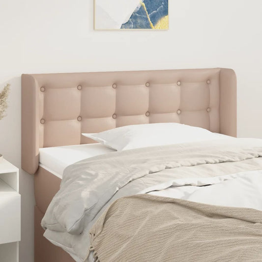 vidaXL Κεφαλάρι με Πτερύγια Καπουτσίνο 93x16x78/88 εκ. Συνθετικό Δέρμα