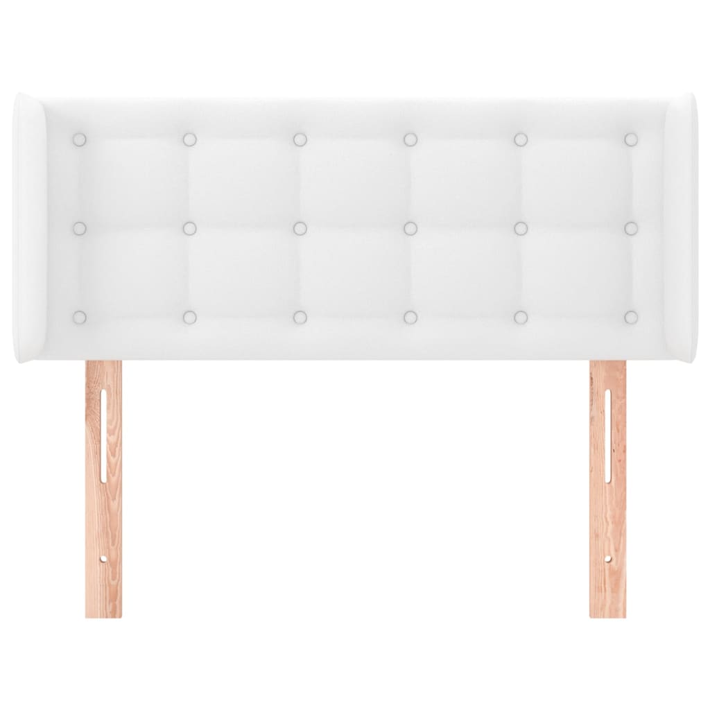 vidaXL Κεφαλάρι με Πτερύγια Λευκό 103x16x78/88 εκ. Συνθετικό Δέρμα