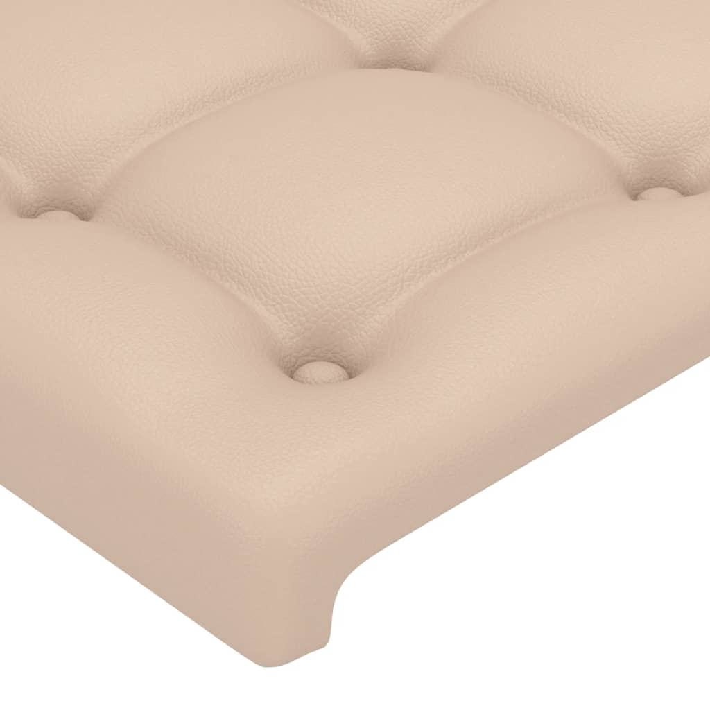vidaXL Κεφαλάρι με Πτερύγια Καπουτσίνο 103x16x78/88εκ. Συνθετικό Δέρμα