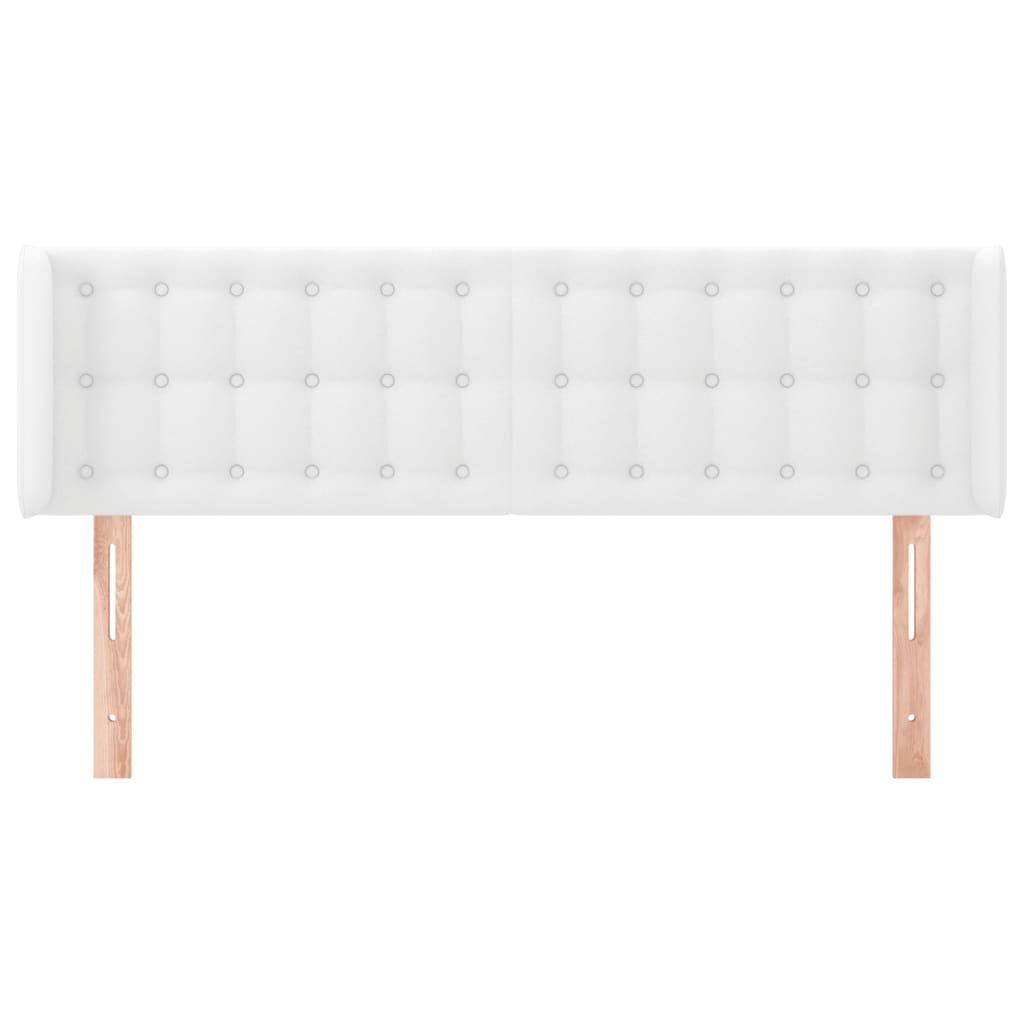 vidaXL Κεφαλάρι με Πτερύγια Λευκό 147x16x78/88 εκ. Συνθετικό Δέρμα