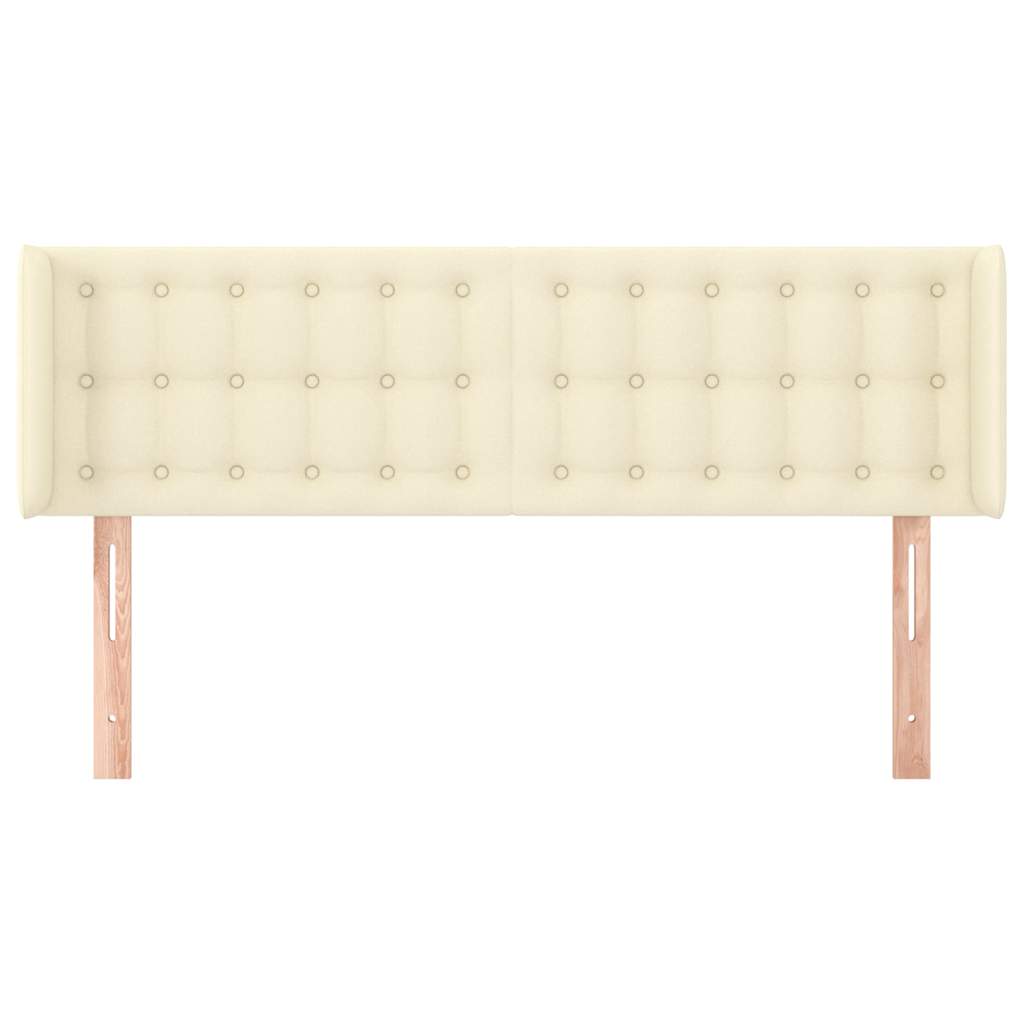 vidaXL Κεφαλάρι με Πτερύγια Κρεμ 147x16x78/88 εκ. Συνθετικό Δέρμα