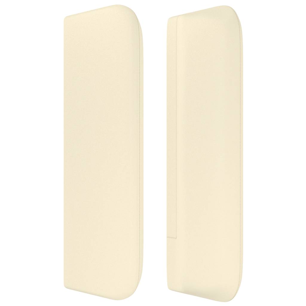 vidaXL Κεφαλάρι με Πτερύγια Κρεμ 147x16x78/88 εκ. Συνθετικό Δέρμα