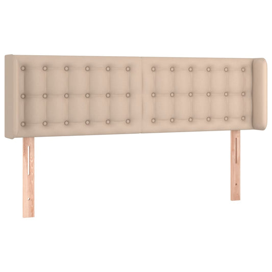 vidaXL Κεφαλάρι με Πτερύγια Καπουτσίνο 147x16x78/88εκ. Συνθετικό Δέρμα