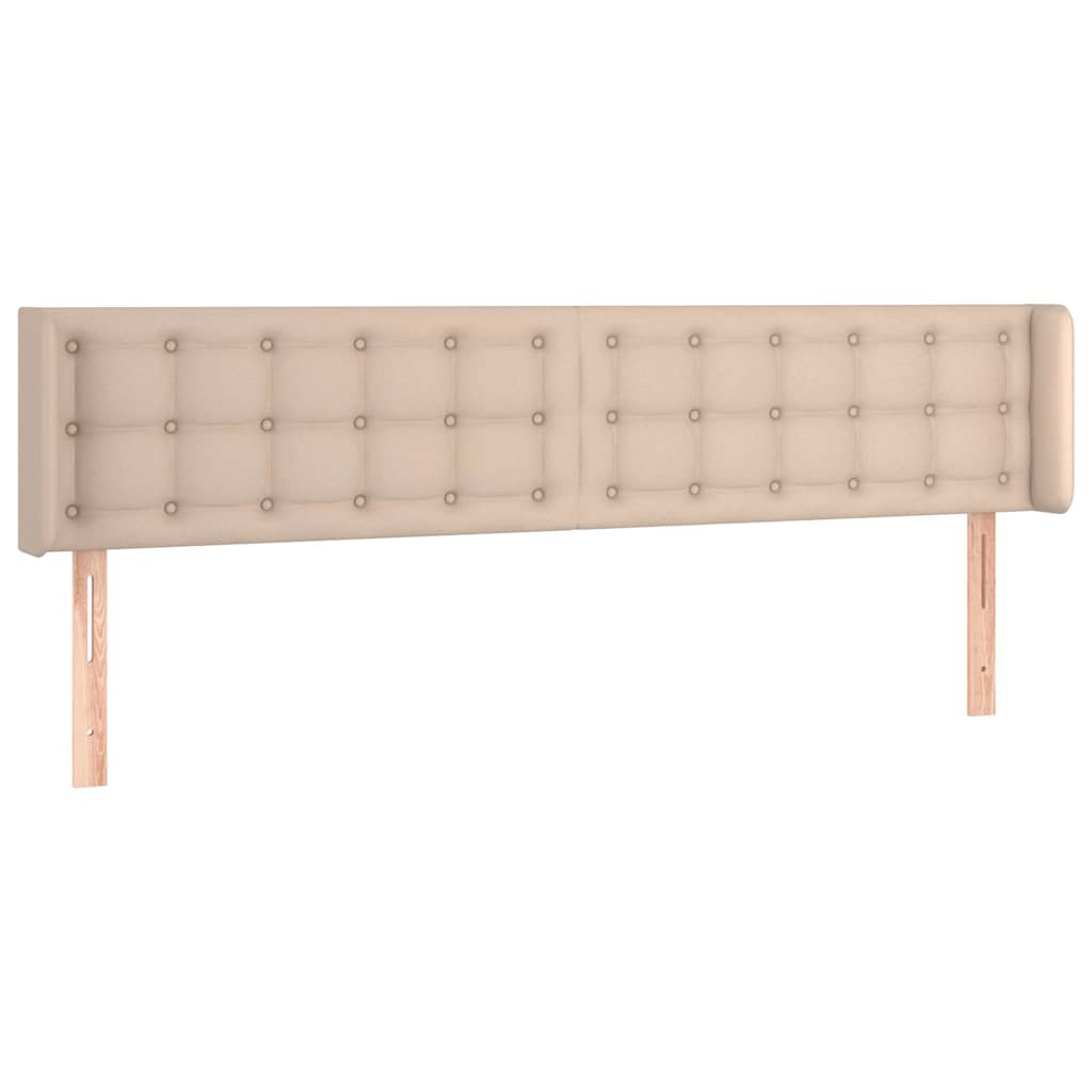 vidaXL Κεφαλάρι με Πτερύγια Καπουτσίνο 163x16x78/88εκ. Συνθετικό Δέρμα