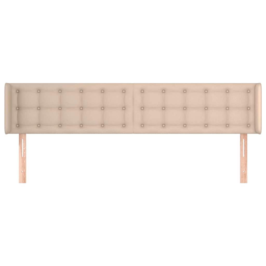 vidaXL Κεφαλάρι με Πτερύγια Καπουτσίνο 163x16x78/88εκ. Συνθετικό Δέρμα