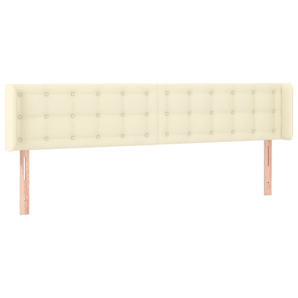 vidaXL Κεφαλάρι με Πτερύγια Κρεμ 183x16x78/88 εκ. Συνθετικό Δέρμα
