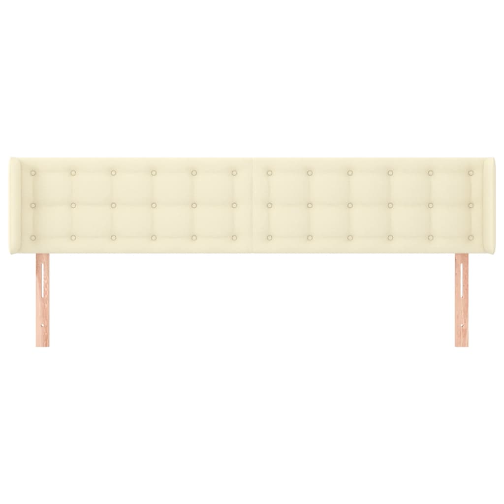 vidaXL Κεφαλάρι με Πτερύγια Κρεμ 183x16x78/88 εκ. Συνθετικό Δέρμα