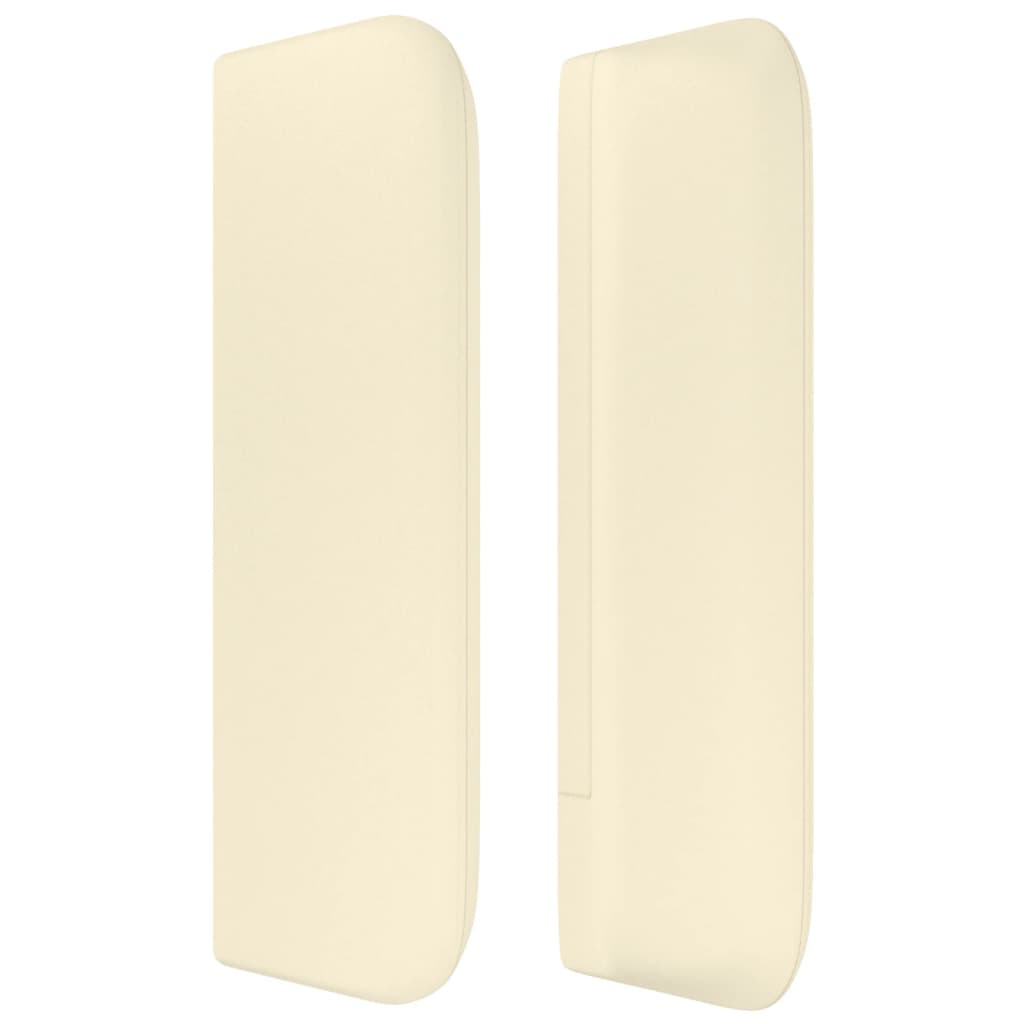 vidaXL Κεφαλάρι με Πτερύγια Κρεμ 183x16x78/88 εκ. Συνθετικό Δέρμα