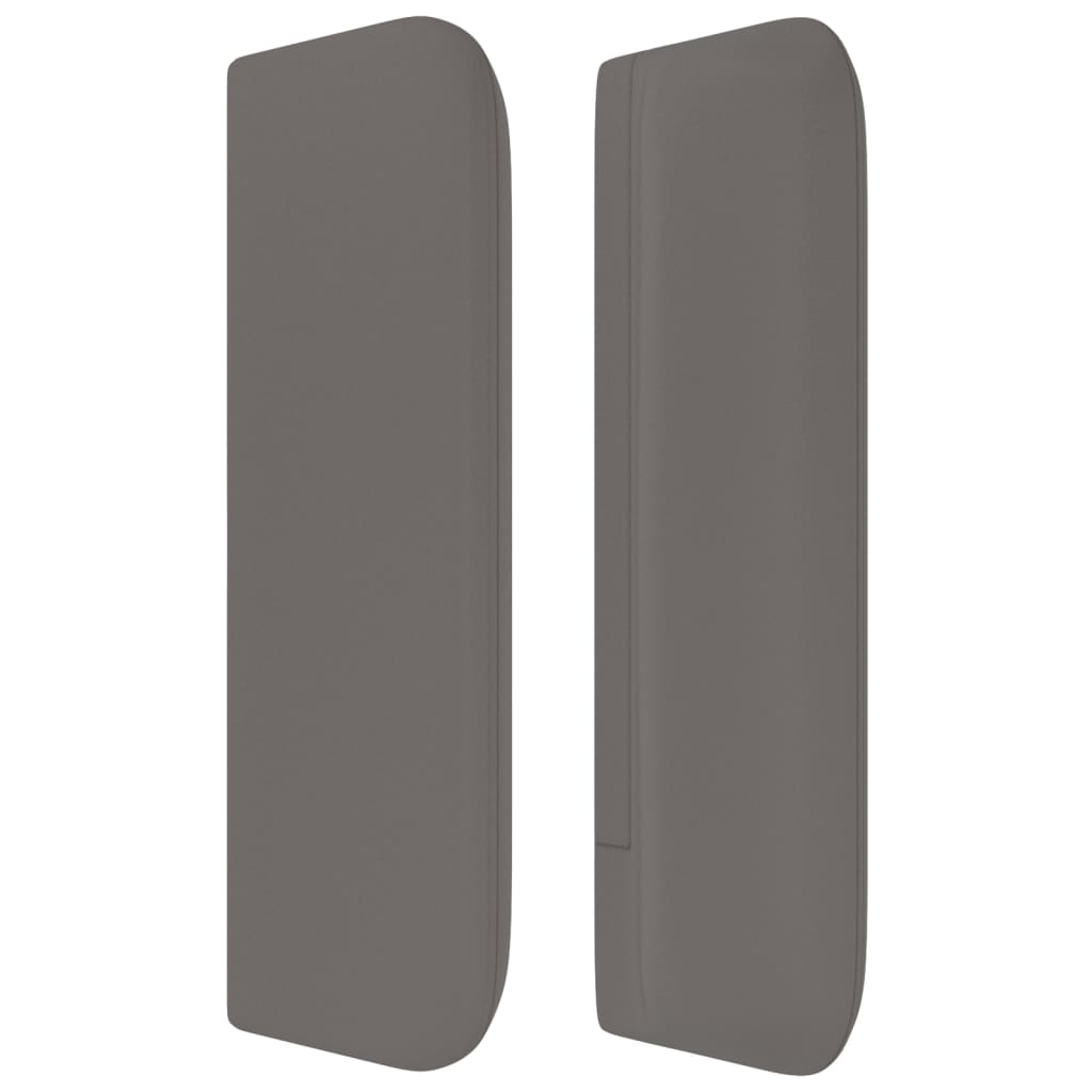 vidaXL Κεφαλάρι με Πτερύγια Γκρι 183x16x78/88εκ. Συνθετικό Δέρμα