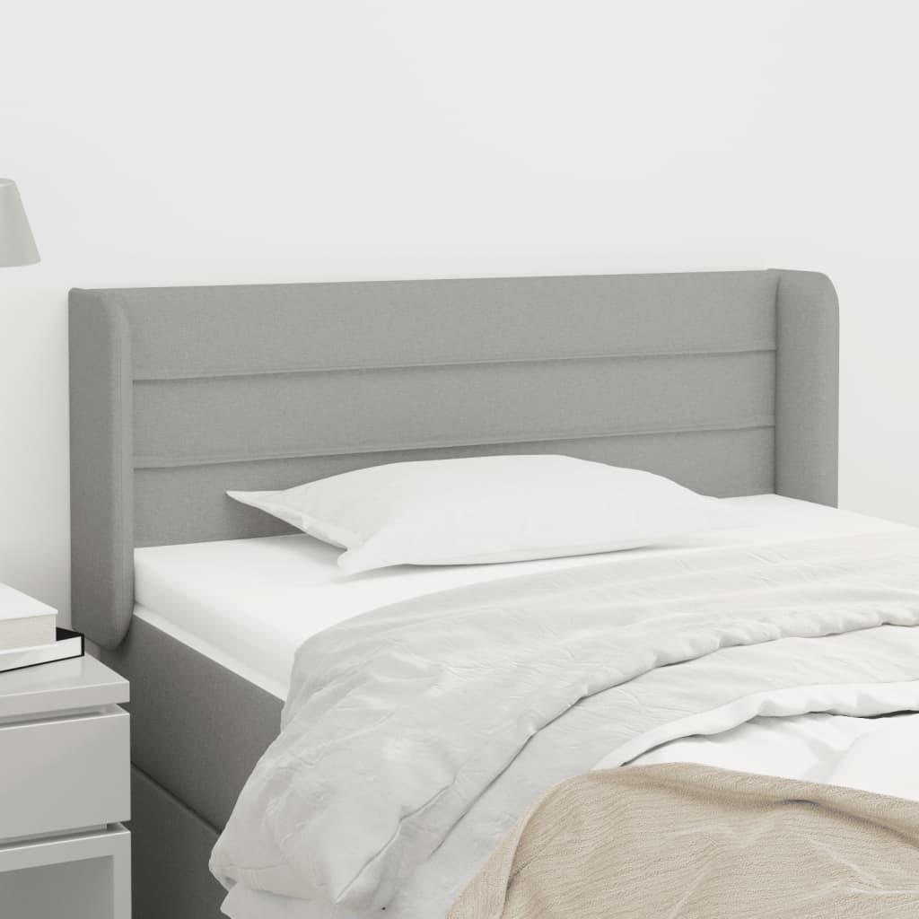 vidaXL Κεφαλάρι με Πτερύγια Ανοιχτό Γκρι 83x16x78/88 εκ. Υφασμάτινο