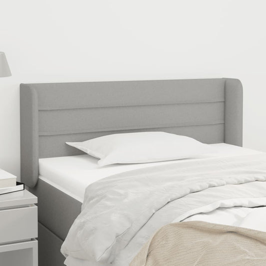 vidaXL Κεφαλάρι με Πτερύγια Ανοιχτό Γκρι 83x16x78/88 εκ. Υφασμάτινο