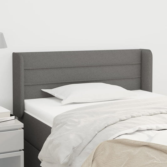 vidaXL Κεφαλάρι με Πτερύγια Σκούρο Γκρι 83x16x78/88 εκ. Υφασμάτινο