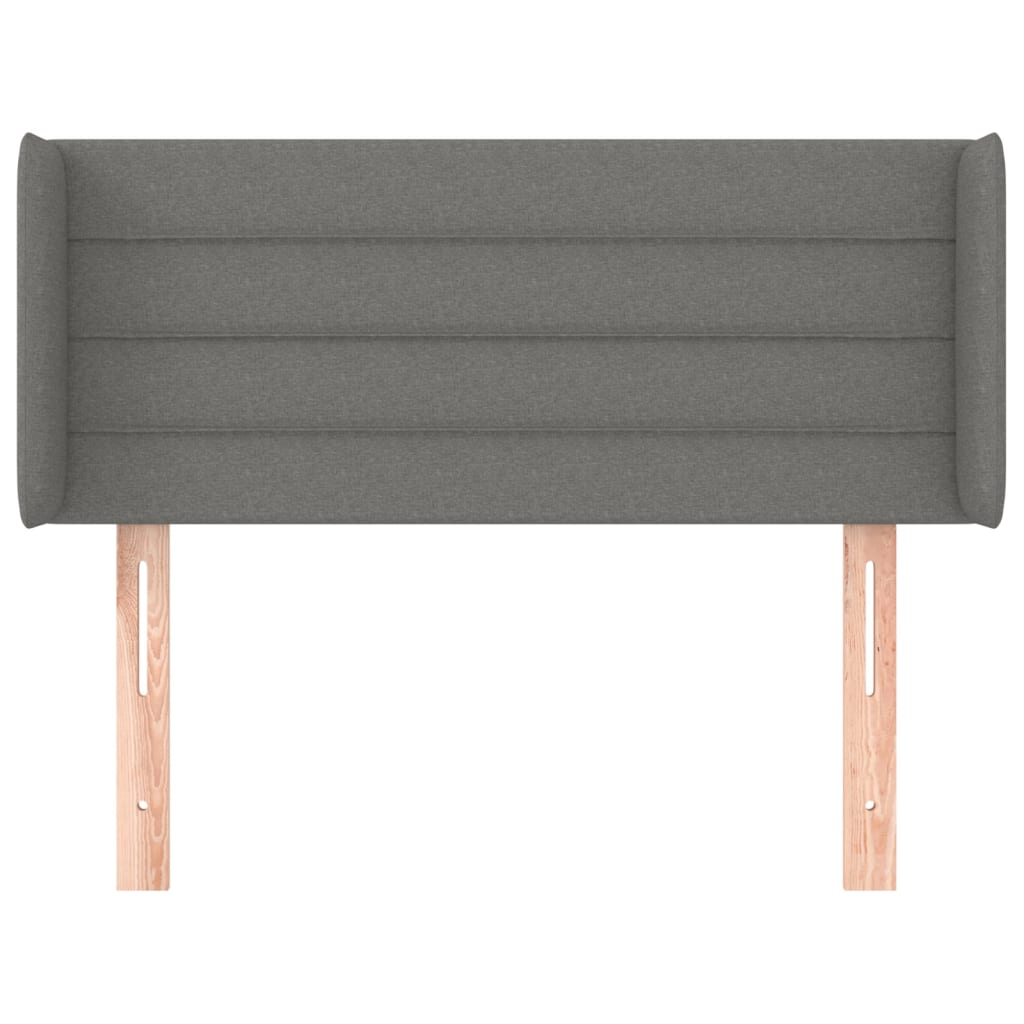 vidaXL Κεφαλάρι με Πτερύγια Σκούρο Γκρι 93x16x78/88 εκ. Υφασμάτινο