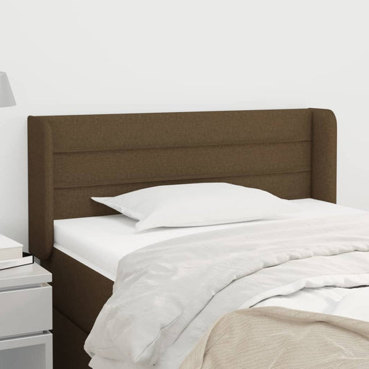 vidaXL Κεφαλάρι με Πτερύγια Σκούρο Καφέ 93x16x78/88 εκ. Υφασμάτινο