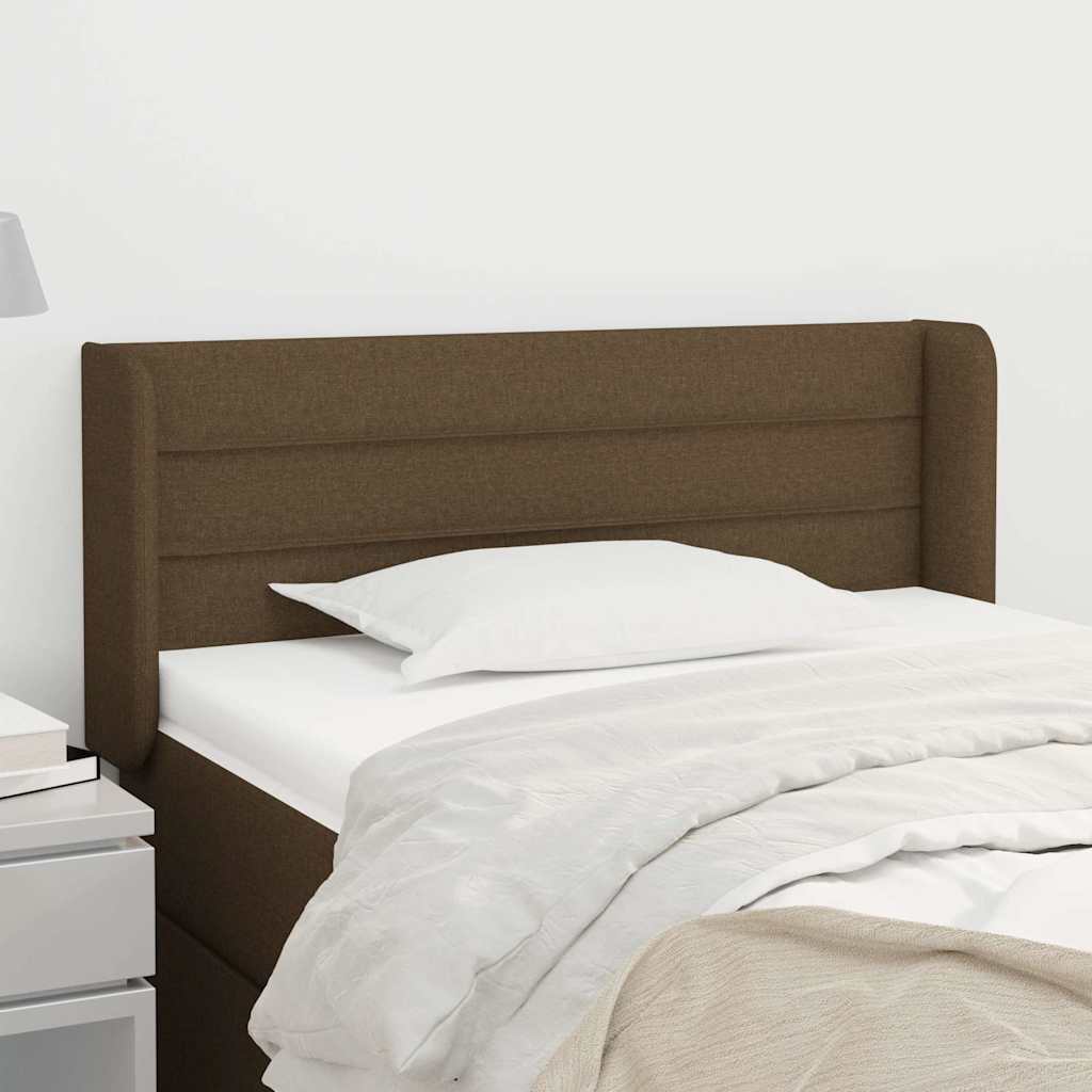 vidaXL Κεφαλάρι με Πτερύγια Σκούρο Καφέ 103x16x78/88 εκ. Υφασμάτινο