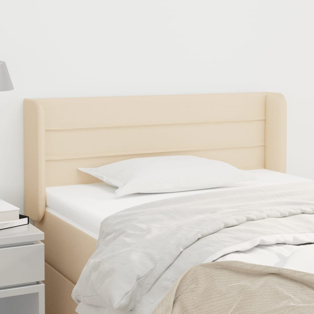 vidaXL Κεφαλάρι με Πτερύγια Κρεμ 103x16x78/88 εκ. Υφασμάτινο