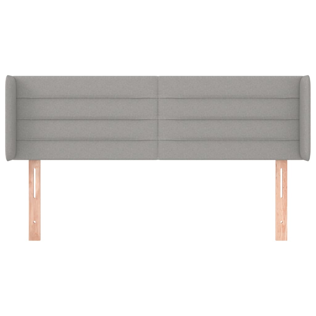 vidaXL Κεφαλάρι με Πτερύγια Ανοιχτό Γκρι 147x16x78/88 εκ. Υφασμάτινο